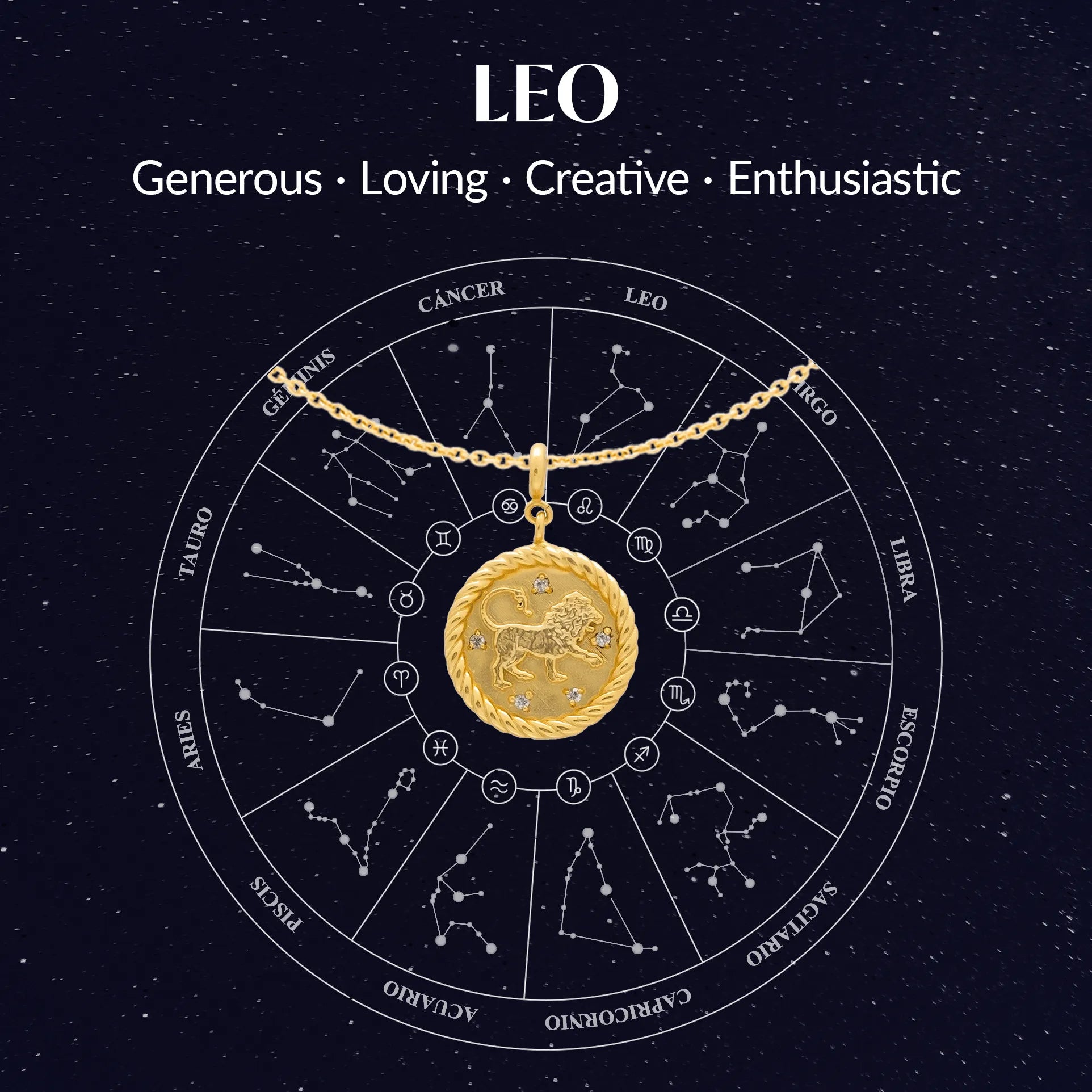 Leo Zodiac Charm